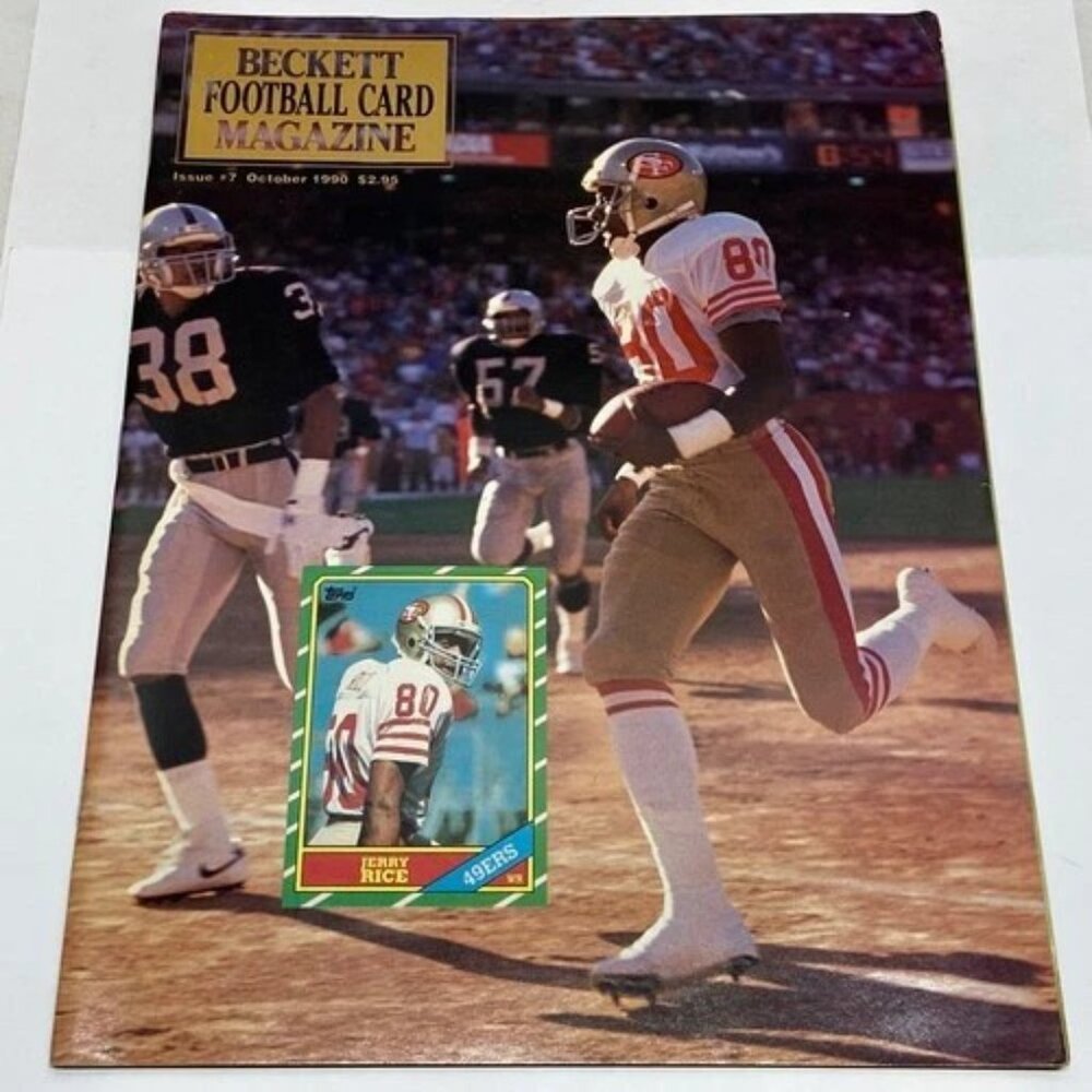 Vintage Beckett Football Card Magazine Issue #7 Oct, 1990 Jerry Rice Jim Everett